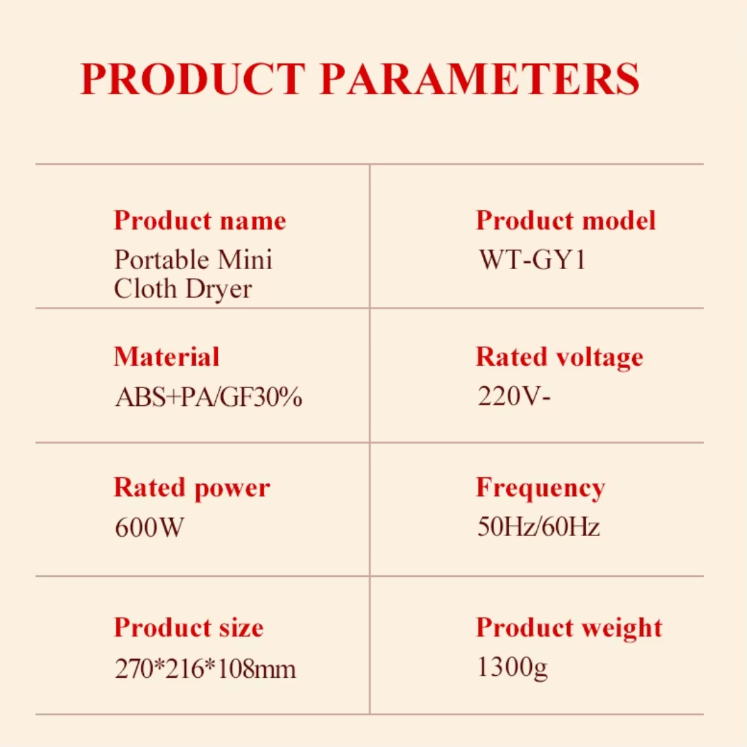 Portable Mini Cloth Dryer