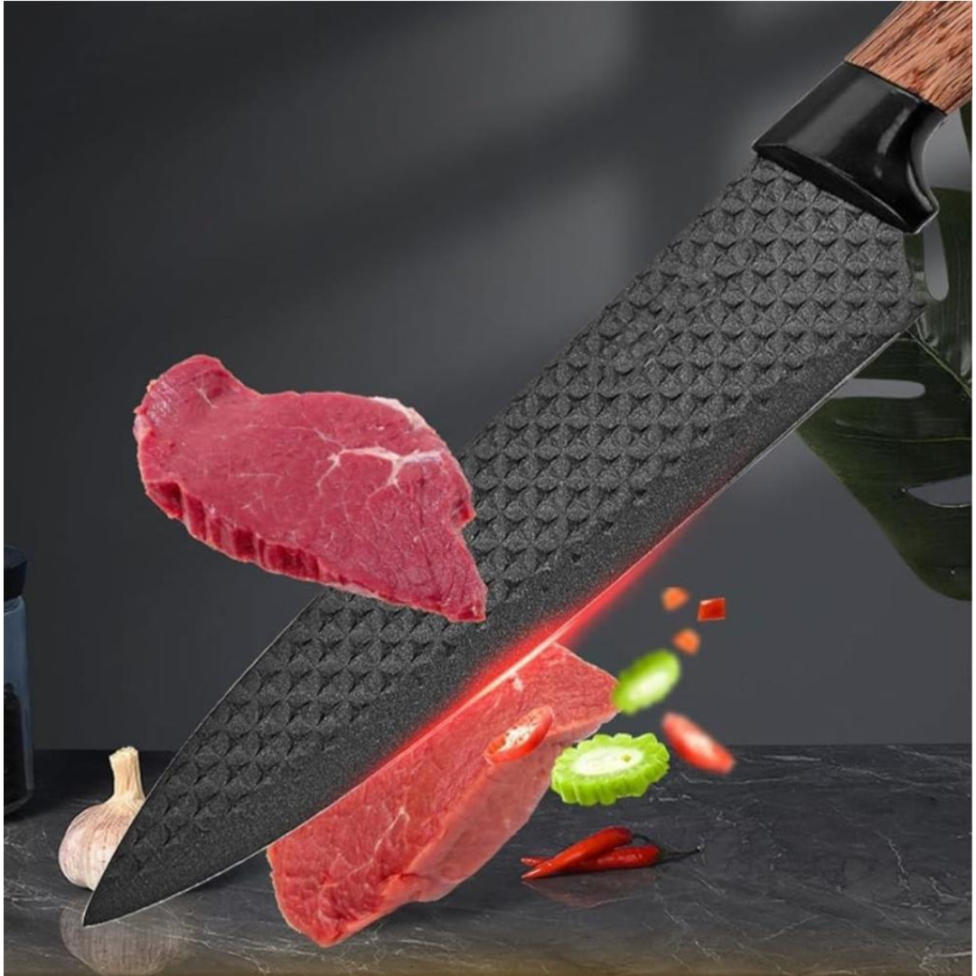 6pcs Kitchen Knife Set (Black)