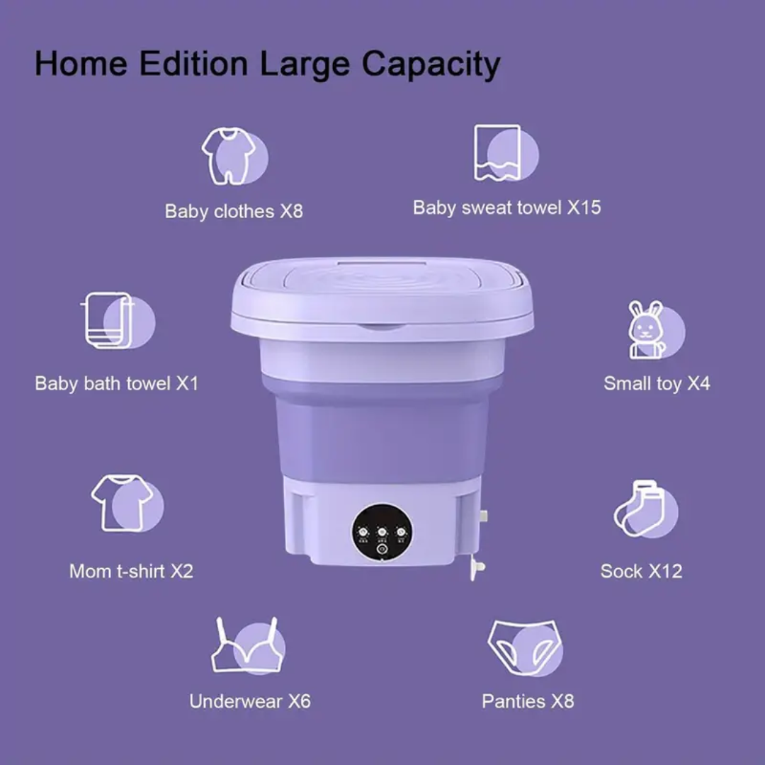 9L Portable Folding Mini Washing Machine