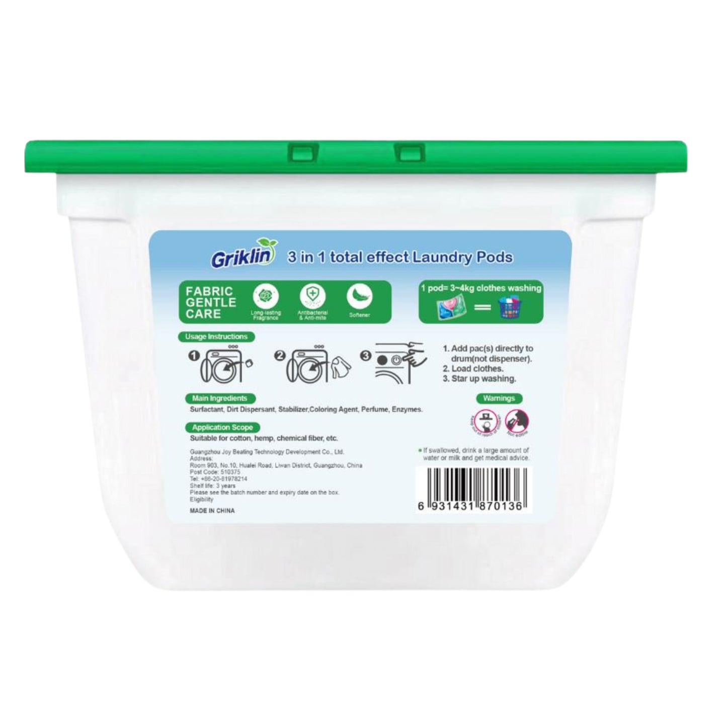 Griklin Microcapsule Laundry Detergent Pod
