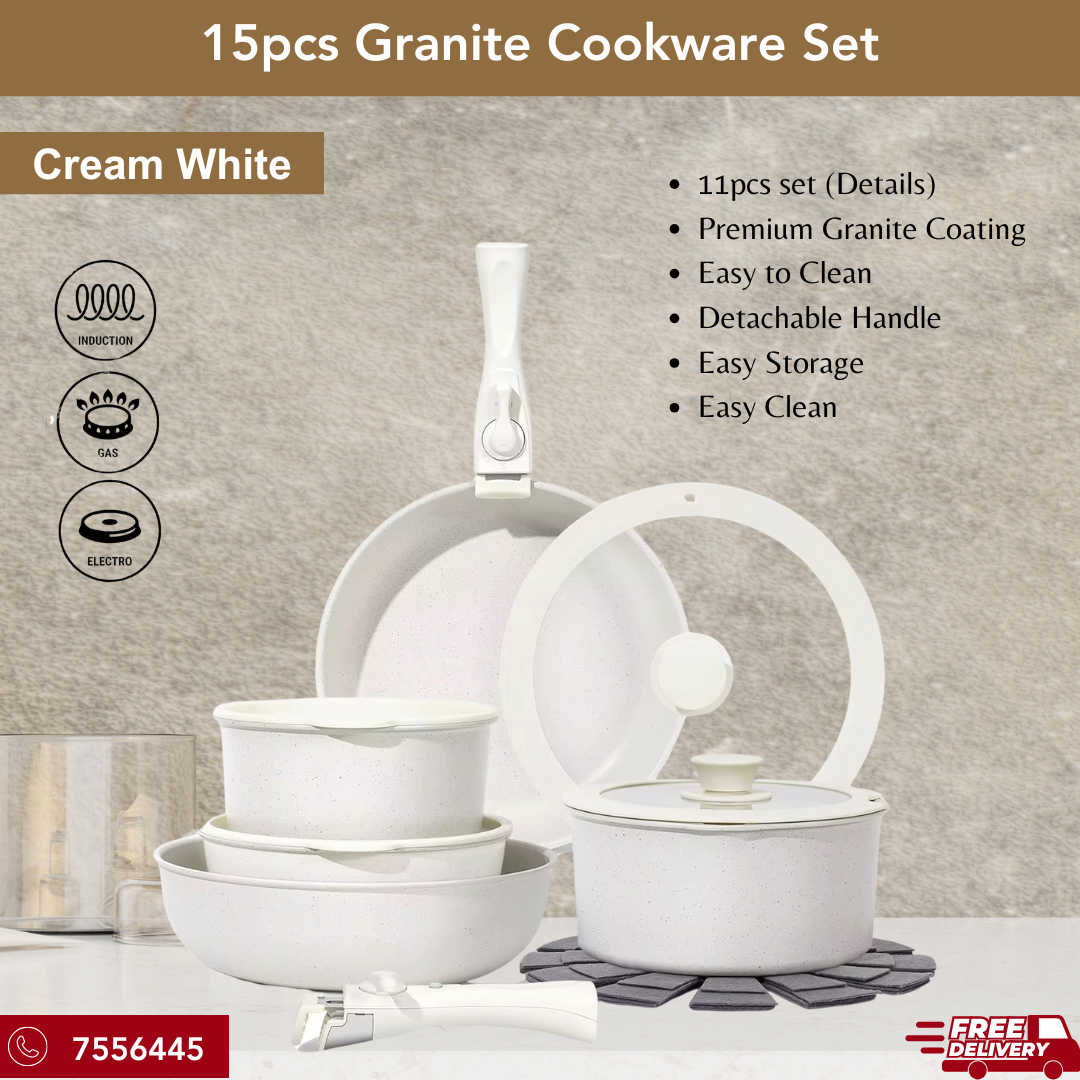 15pcs Granite Cookware Set