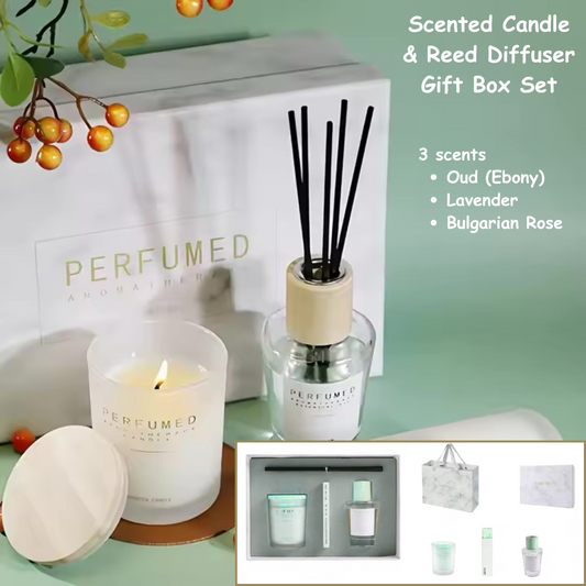 Scented Candle & Reed Diffuser Gift Box Set
